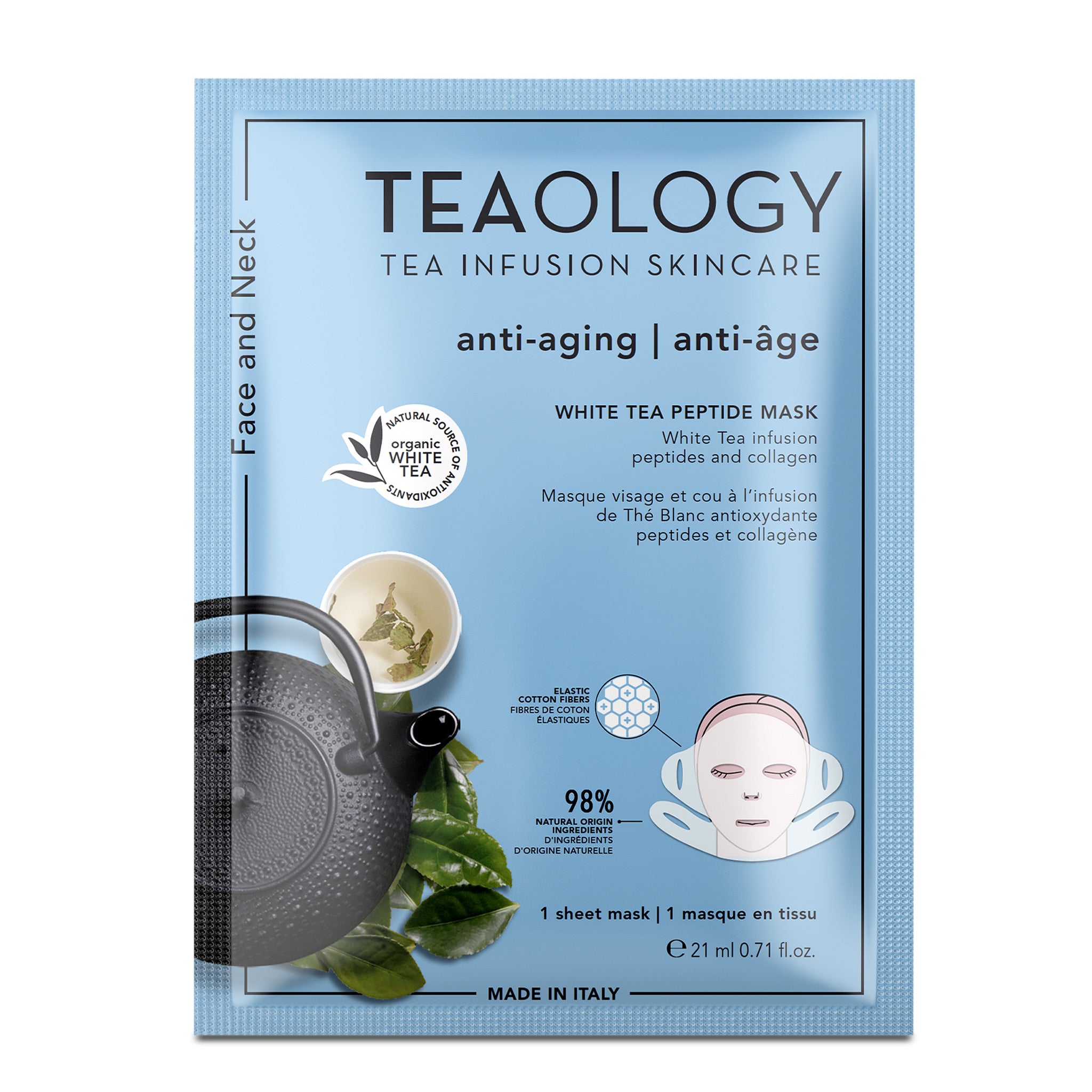 Teaology Gezichtsverzorging 1.00 Stuks Teaology White tea peptide mask 1.00 Stuks