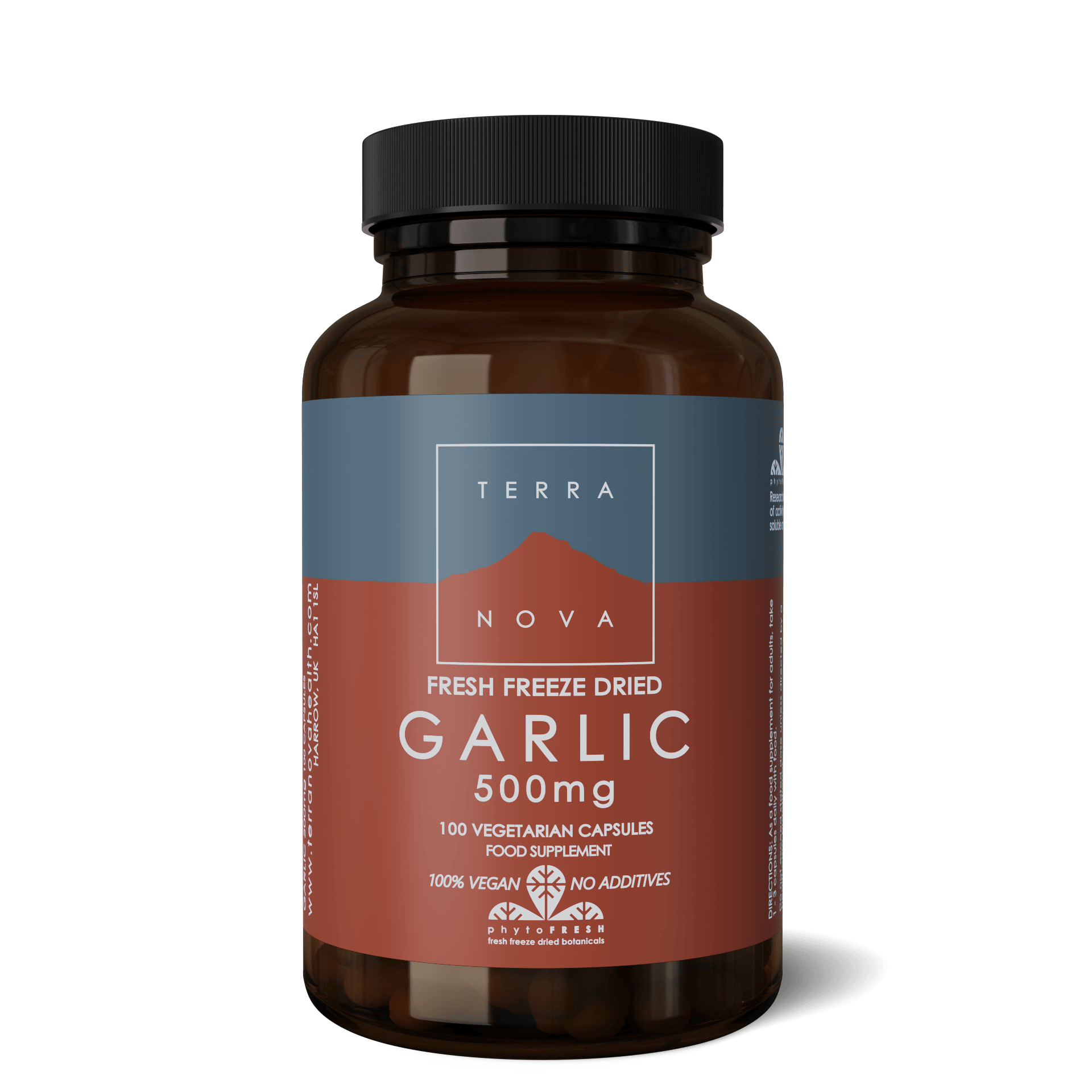 Terranova Kruidenpreparaten 100.00 Vegetarische capsules Terranova Vers gevriesdroogde  knoflook 500mg 100.00 Vegetarische capsules