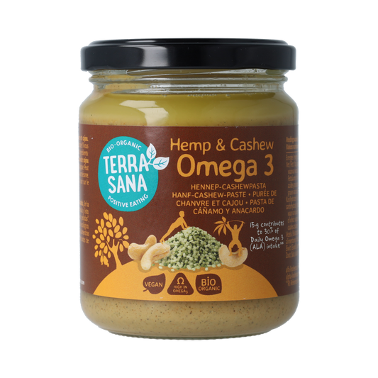 TerraSana Broodbeleg 250.00 Gram TerraSana Omega 3 hennep cashewpasta bio 250.00 Gram