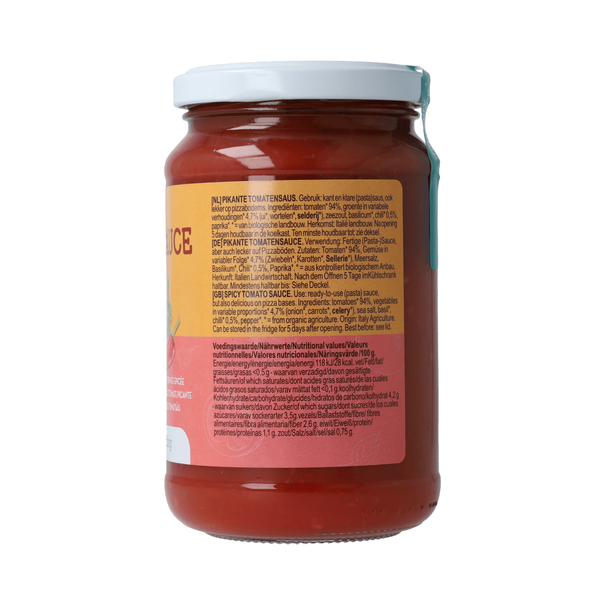 TerraSana Levensmiddelen 340.00 Gram TerraSana Tomatensaus pikant bio  340.00 Gram