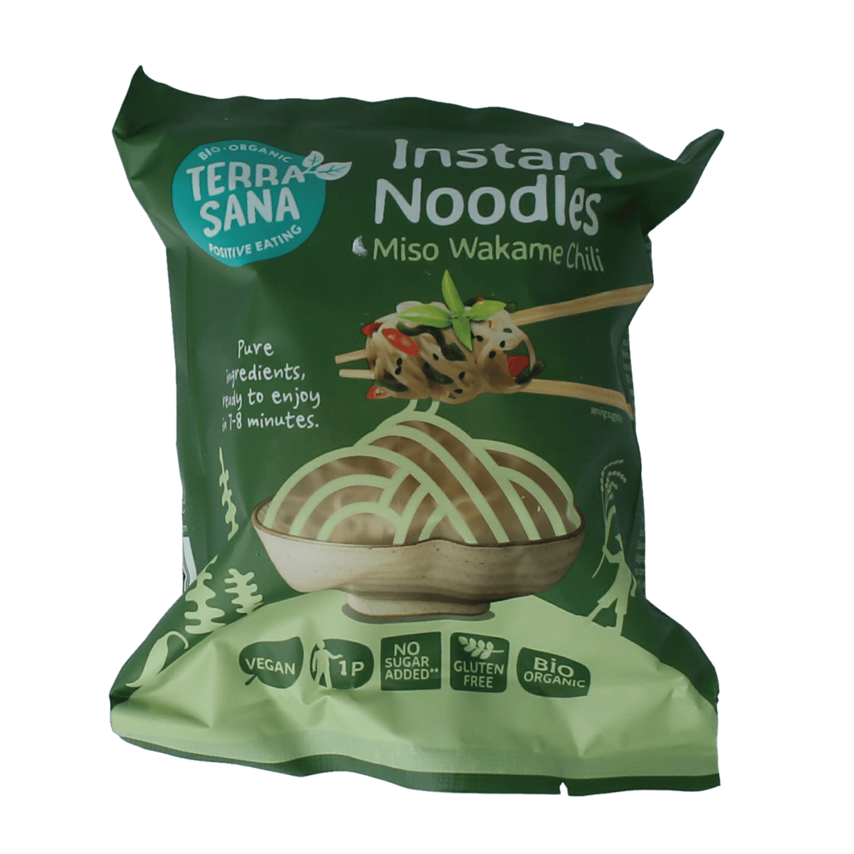 TerraSana Pasta en Rijst 90.00 Gram TerraSana Inst noodles wakame chili BIO 90.00 Gram