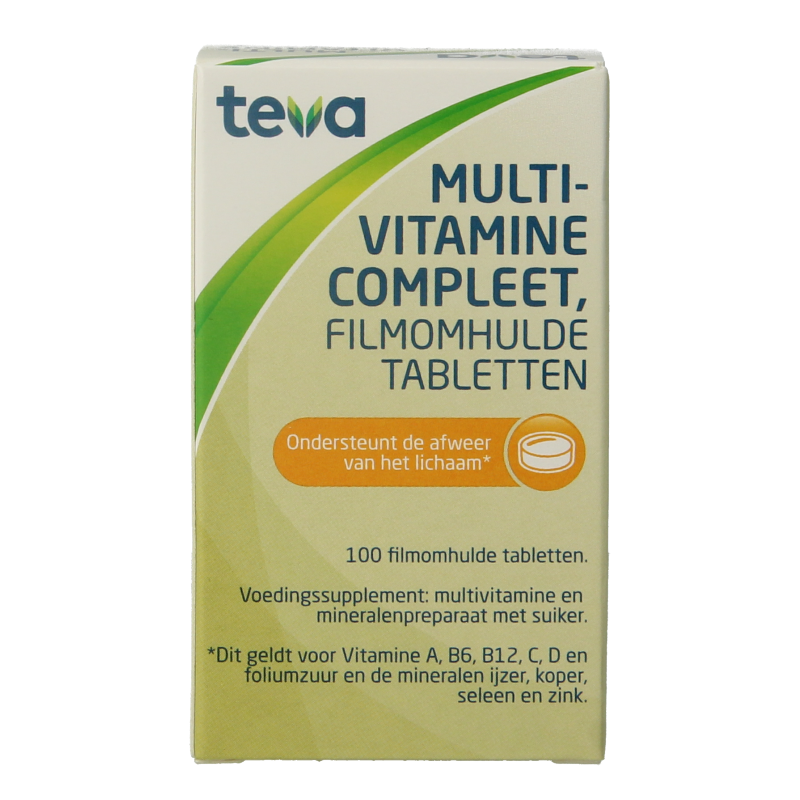 Teva Vitamine Multi 100 Tabletten Teva Multivitamine compleet 100 Tabletten