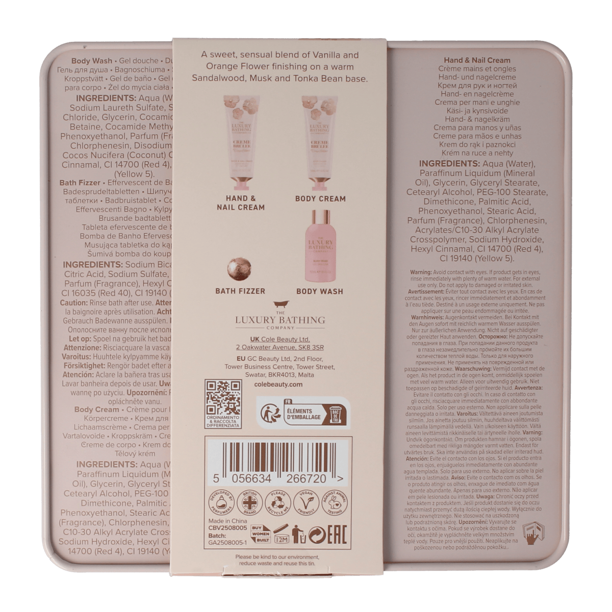 The Luxury Bathing Co Relax & Unwind hand, nail, and body wash in a 1-liter bottle, featuring soothing and nourishing skincare.