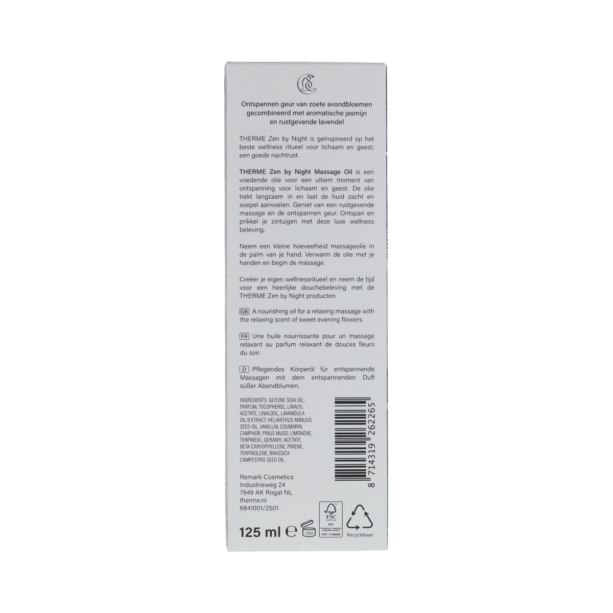 Therme Lichaamsverzorging 125.00 Milliliter Therme Therme Zen by Night Massage Oil 125.00 Milliliter