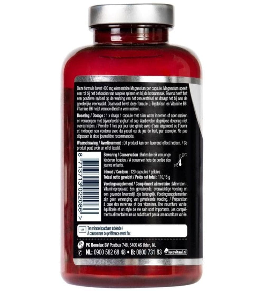 Topbrands2go Magnesium 400 with Vitamin B6 & L-Tryptophan 120 capsules 120 Magnesium 400 with Vitamin B6 & L-Tryptophan 120 capsules