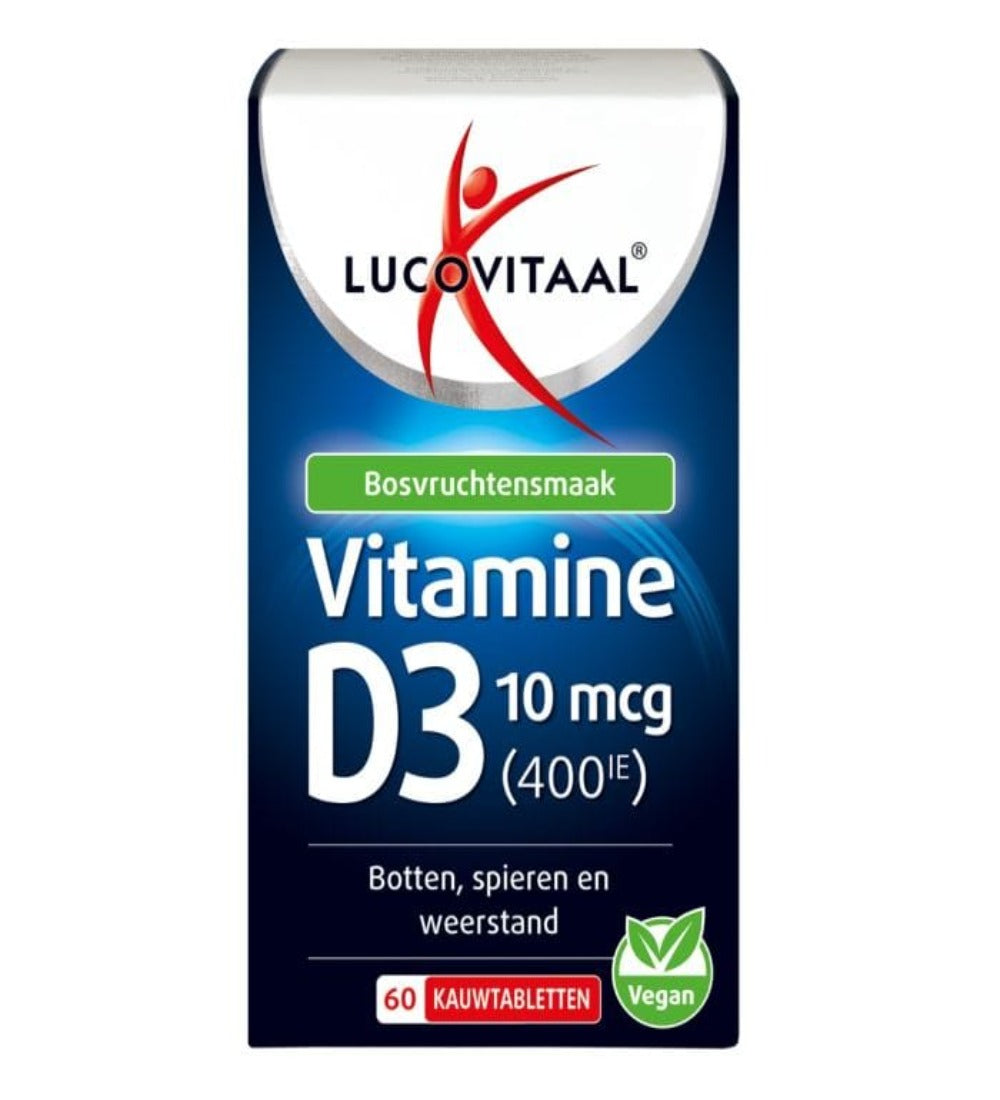 Topbrands2go Vitamin D3 10 mcg (400IE) Vegan Chewable Tablet 60 Vitamin D3 10 mcg (400IE) Vegan Chewable Tablet