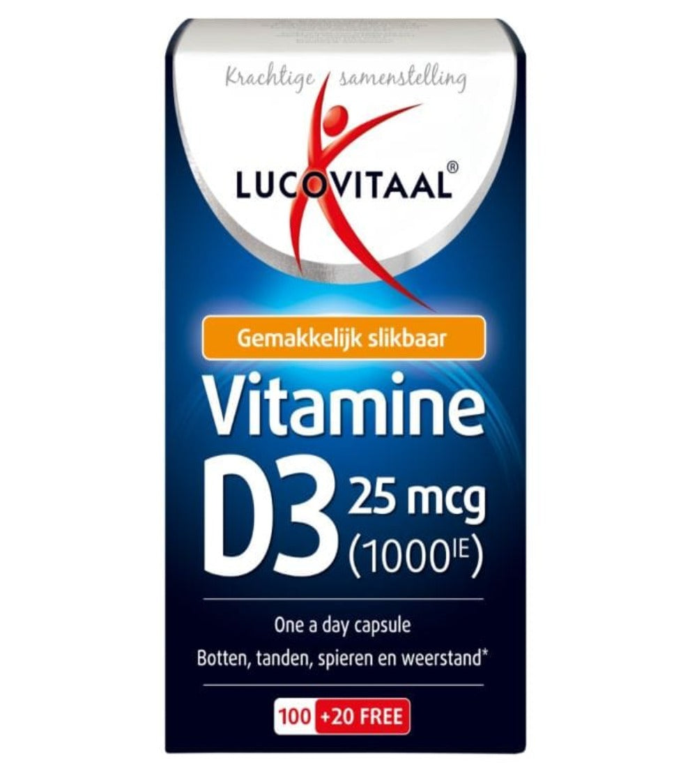 Topbrands2go Vitamin D3 25 mcg 100 + (20 Extra) Capsules 120 Vitamin D3 25 mcg 100 + (20 Extra) Capsules