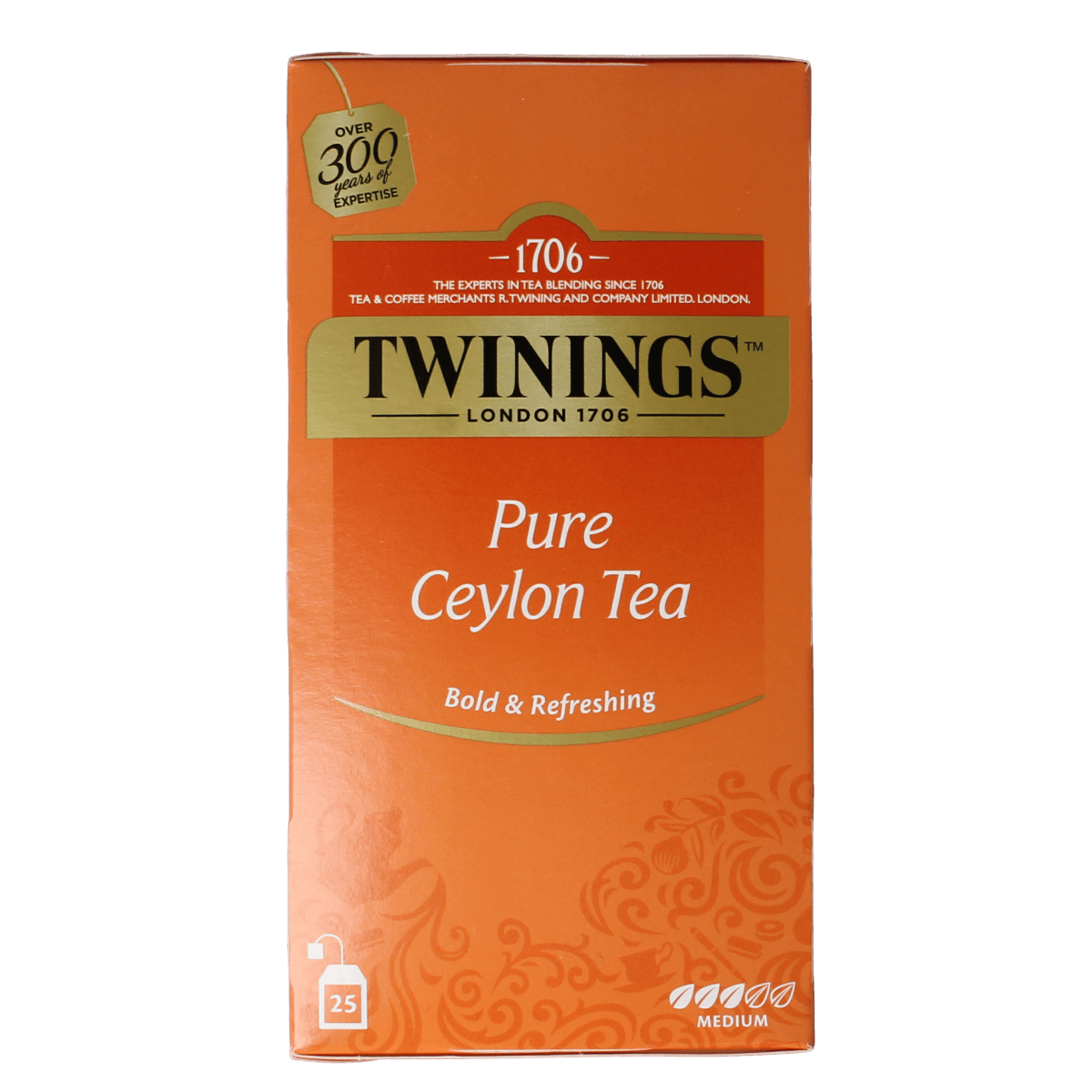 Twinings Koffie en Thee 25.00 Stuks Twinings Pure ceylon tea 25.00 Stuks