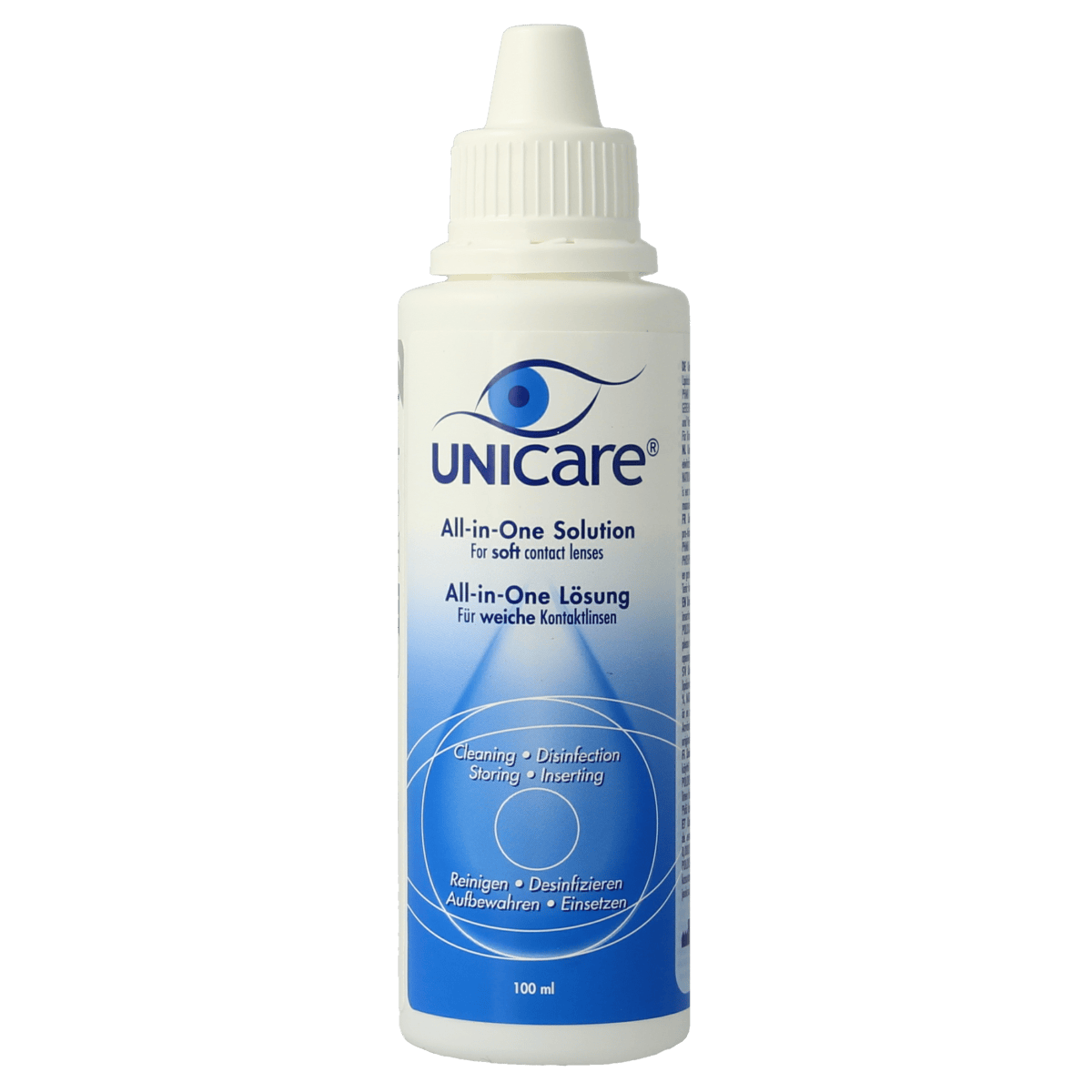Unicare Optiek 100.00 Milliliter Unicare Alles-in-een vloeistof zachte lenzen 100.00 Milliliter