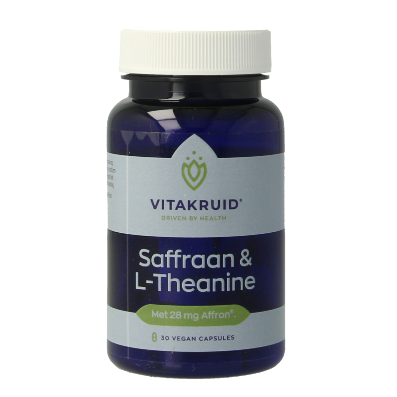 Vitakruid Kruidenpreparaten 30 Vegetarische capsules Vitakruid Saffraan 28mg (Affron) & L-Theanine 30 Vegetarische capsules