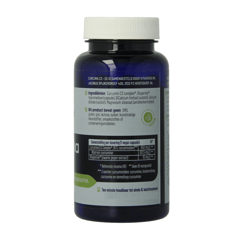 Vitakruid Kruidenpreparaten 60 Vegetarische capsules Vitakruid Curcuma C3 - 2X 60 Vegetarische capsules
