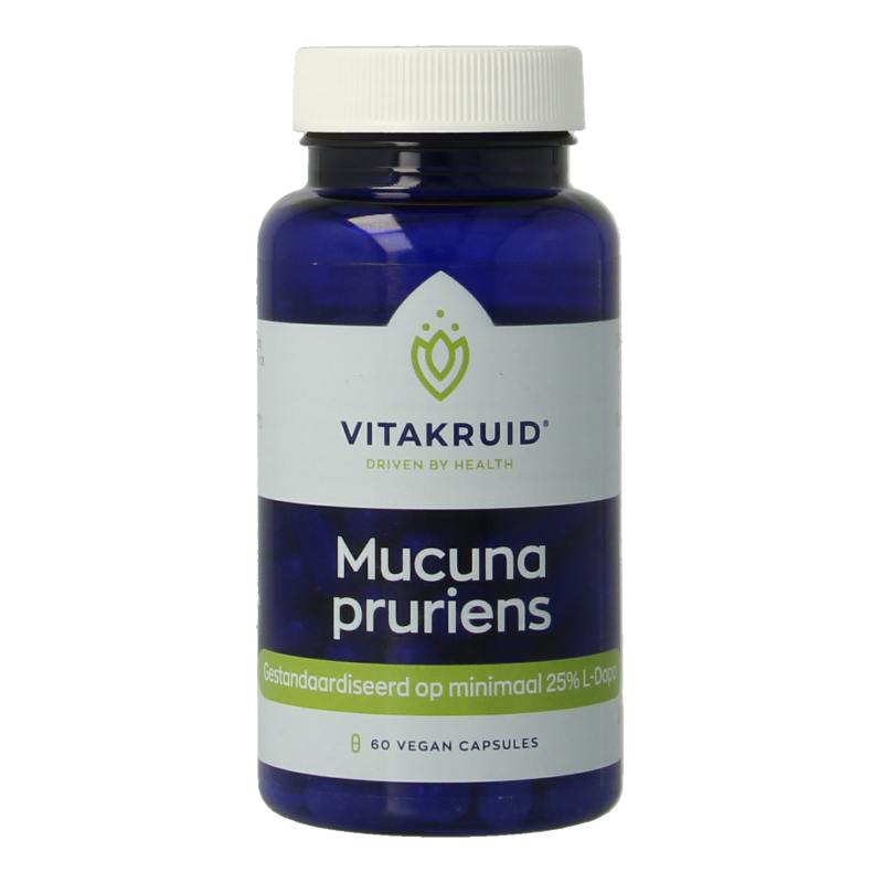 Vitakruid Kruidenpreparaten 60 Vegetarische capsules Vitakruid Mucuna pruriens 400mg minimaal 25% L-Dopa 60 Vegetarische capsules