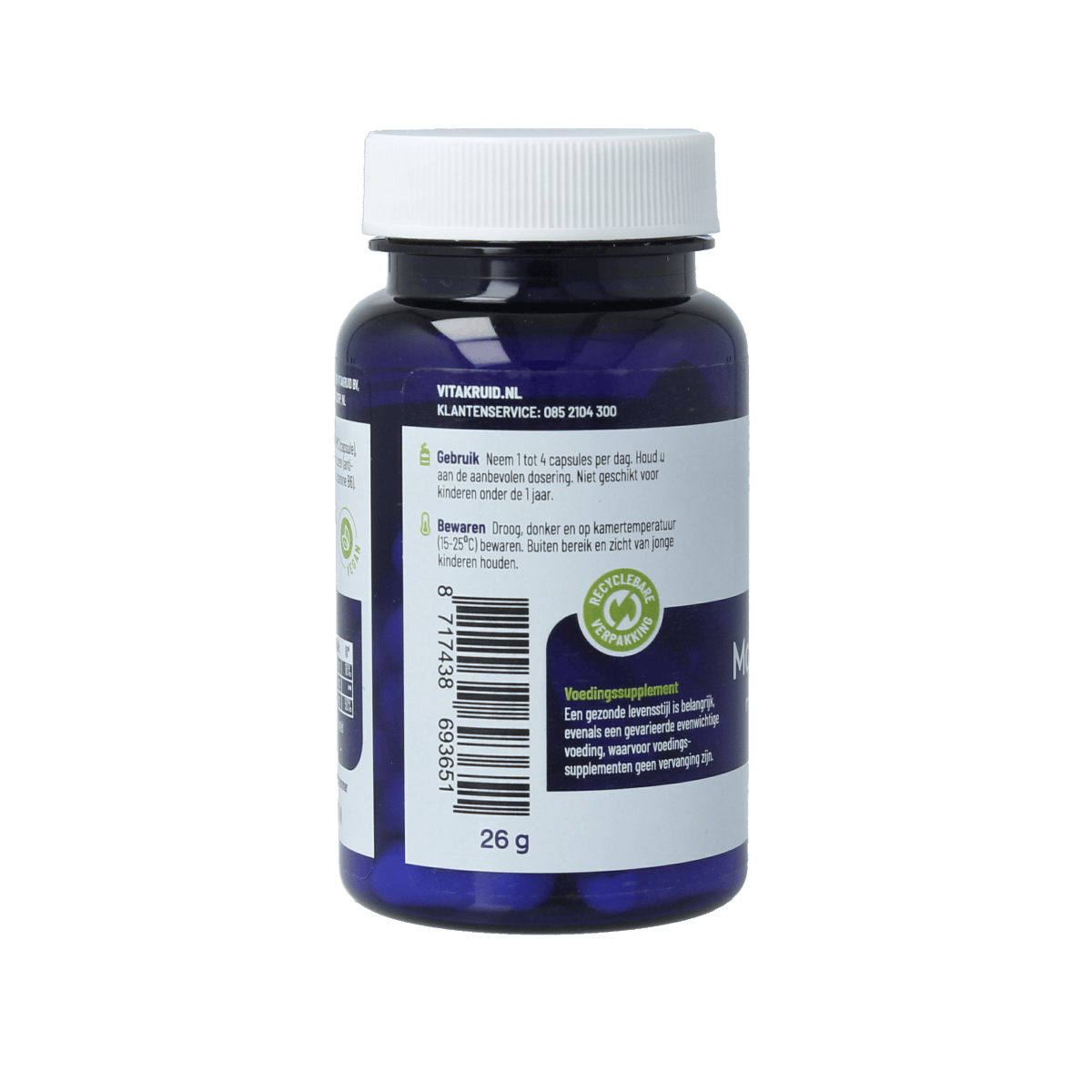 Vitakruid Mineralen Multi 30.00 Vegetarische capsules Vitakruid Magnesium Tauraat met vitamine B6 (P-5-P) 30.00 Vegetarische capsules