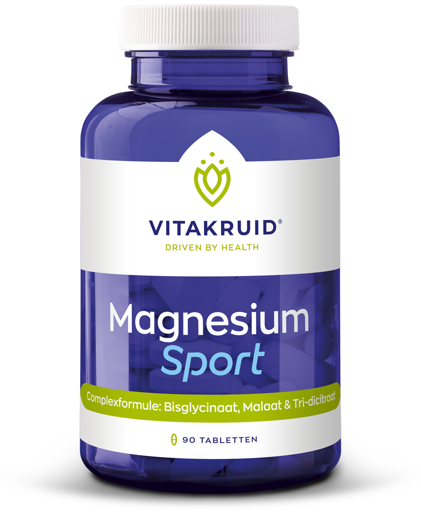 Vitakruid Mineralen Multi 90 Tabletten Vitakruid Magnesium sport bisglycinaat malaat tri-dicitraat 90 Tabletten