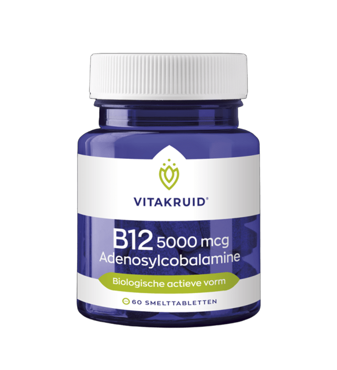 Vitakruid Vitamine Enkel 60 Smelttabletten Vitakruid B12 5000 mcg adenosylcobalamine 60 Smelttabletten