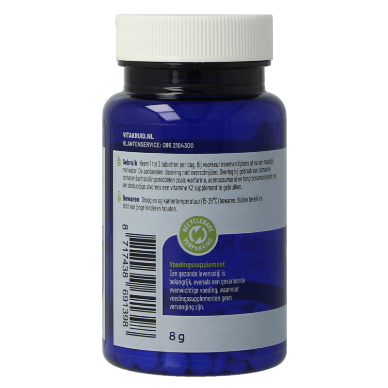 Vitakruid Vitamine Enkel 60 Tabletten Vitakruid Vitamine K2 100 mcg 60 Tabletten