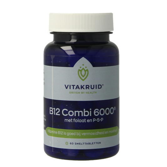 Vitakruid Vitamine Multi 60 Smelttabletten Vitakruid B12 Combi 6000 met folaat & P-5-P 60 Smelttabletten