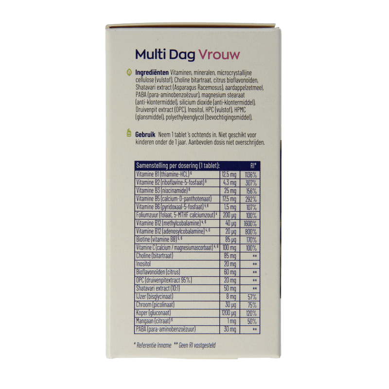 Vitakruid Vitamine Multi 60 Tabletten Vitakruid Multi dag & nacht vrouw 2 x 30 tabletten 60 Tabletten