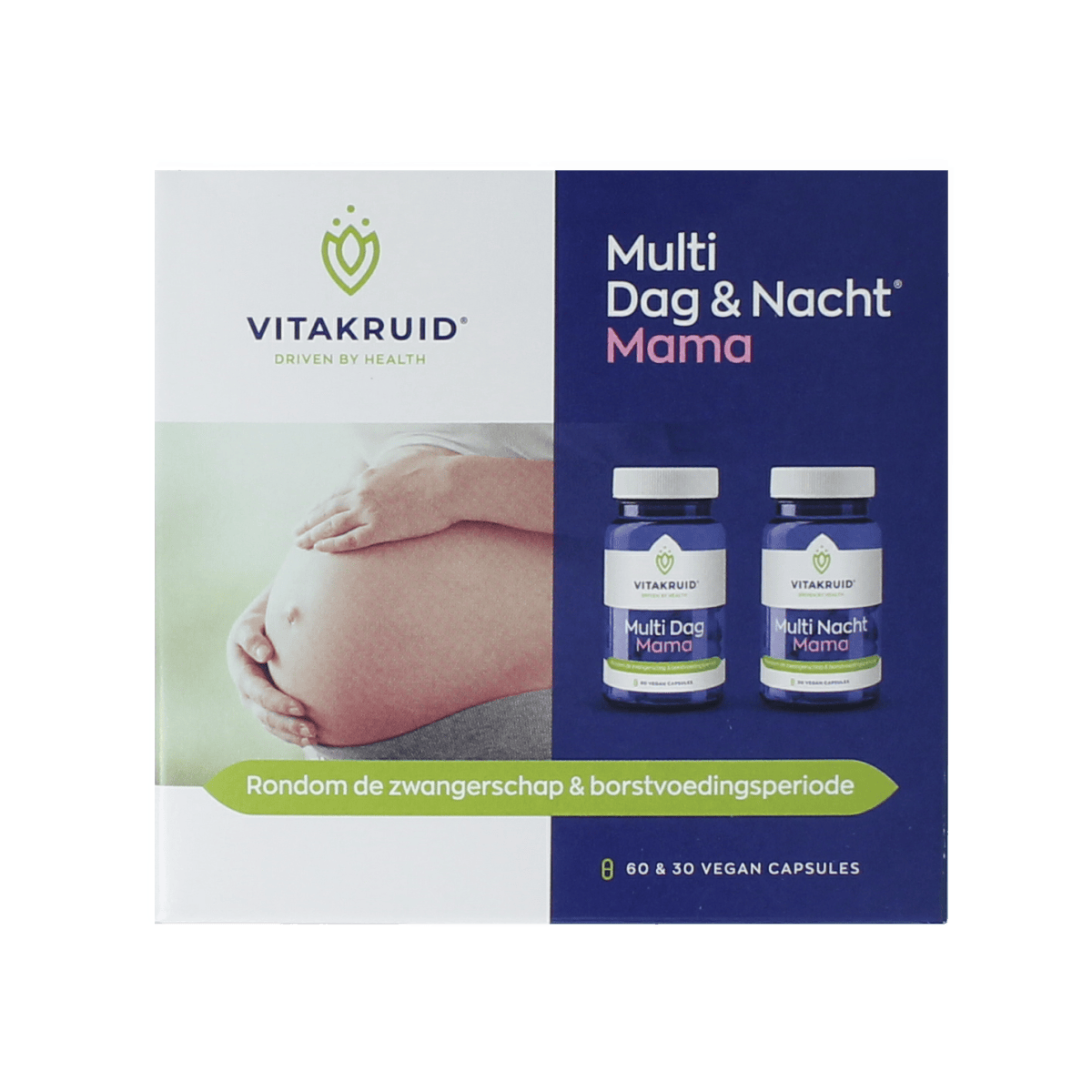 Vitakruid Multivitamine voor mama dag en nacht, 90 capsules, supplement met essentiële vitamines voor zwangere en borstvoeding gevende moeders