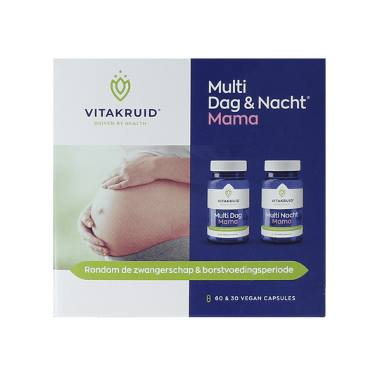 Vitakruid Multivitamine voor mama dag en nacht, 90 capsules, supplement met essentiële vitamines voor zwangere en borstvoeding gevende moeders