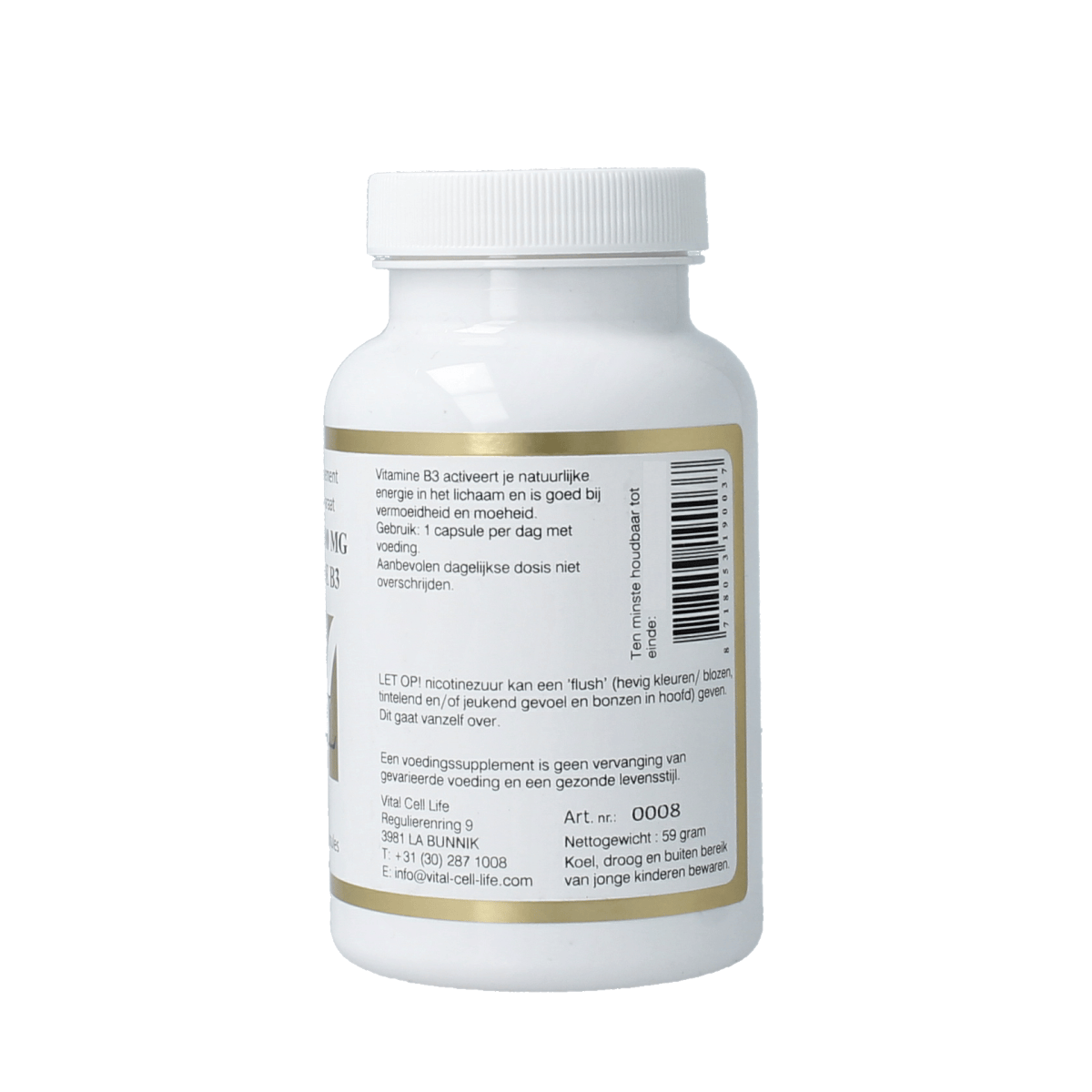 Vital Cell Life Vitamine Enkel 100.00 Capsules Vital Cell Life Vitamine B3 niacine 500mg 100.00 Capsules