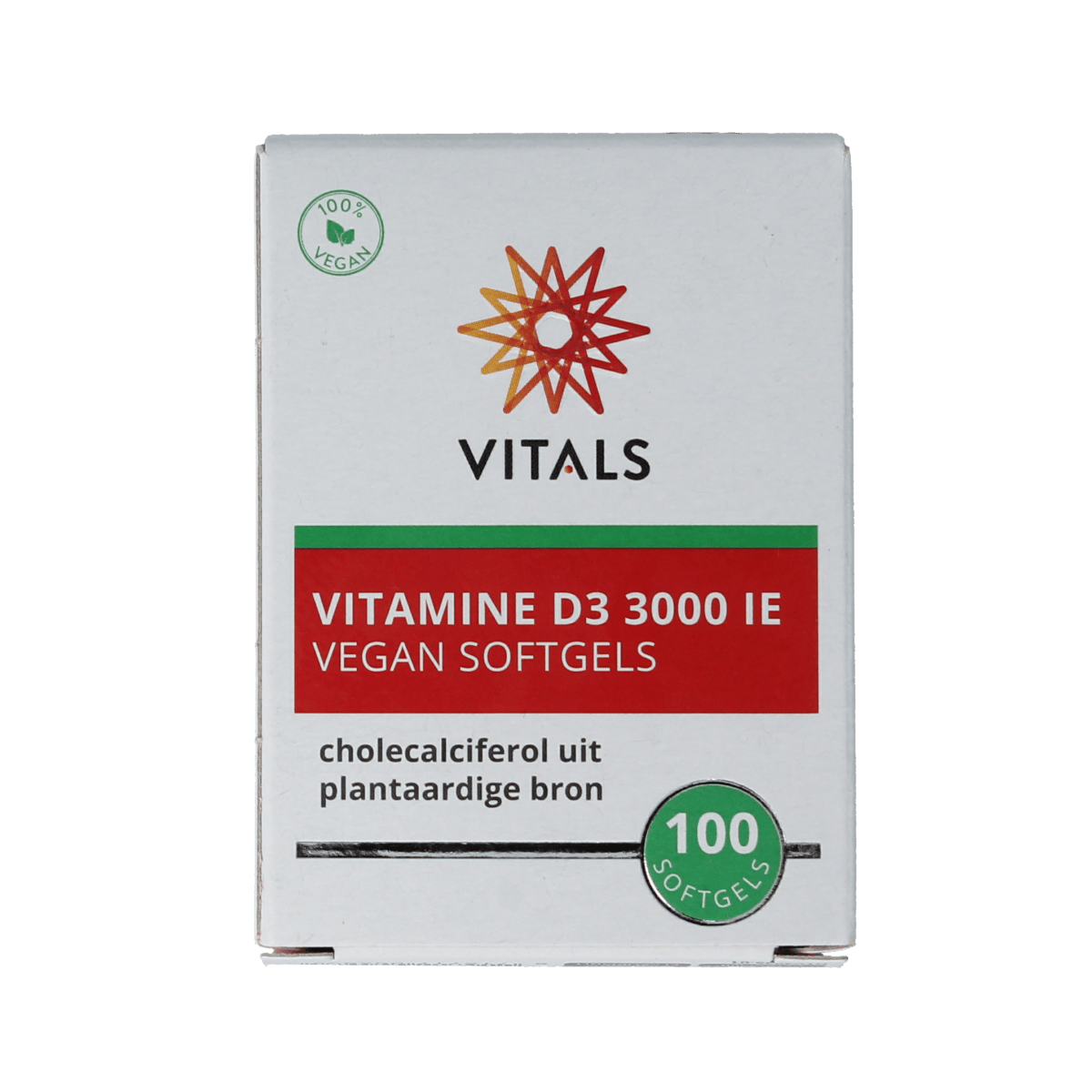 Vitals Voedingssupplementen en Kruidenpreparaten 100.00 Softgels Vitals Vitamine D3 3000 ie 100.00 Softgels