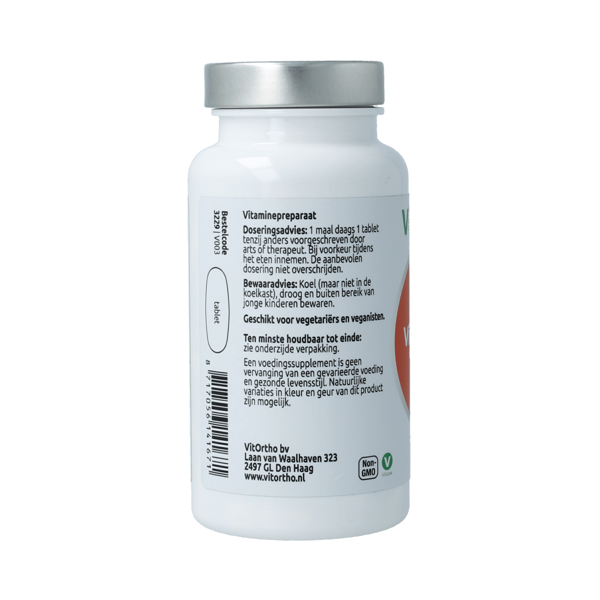 VitOrtho Vitamine Enkel 100.00 Tabletten VitOrtho Niacine Vitamine B3 100.00 Tabletten