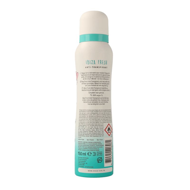 Vogue Deodorant 150 Milliliter Vogue Girl deodorant Ibiza fresh 150 Milliliter