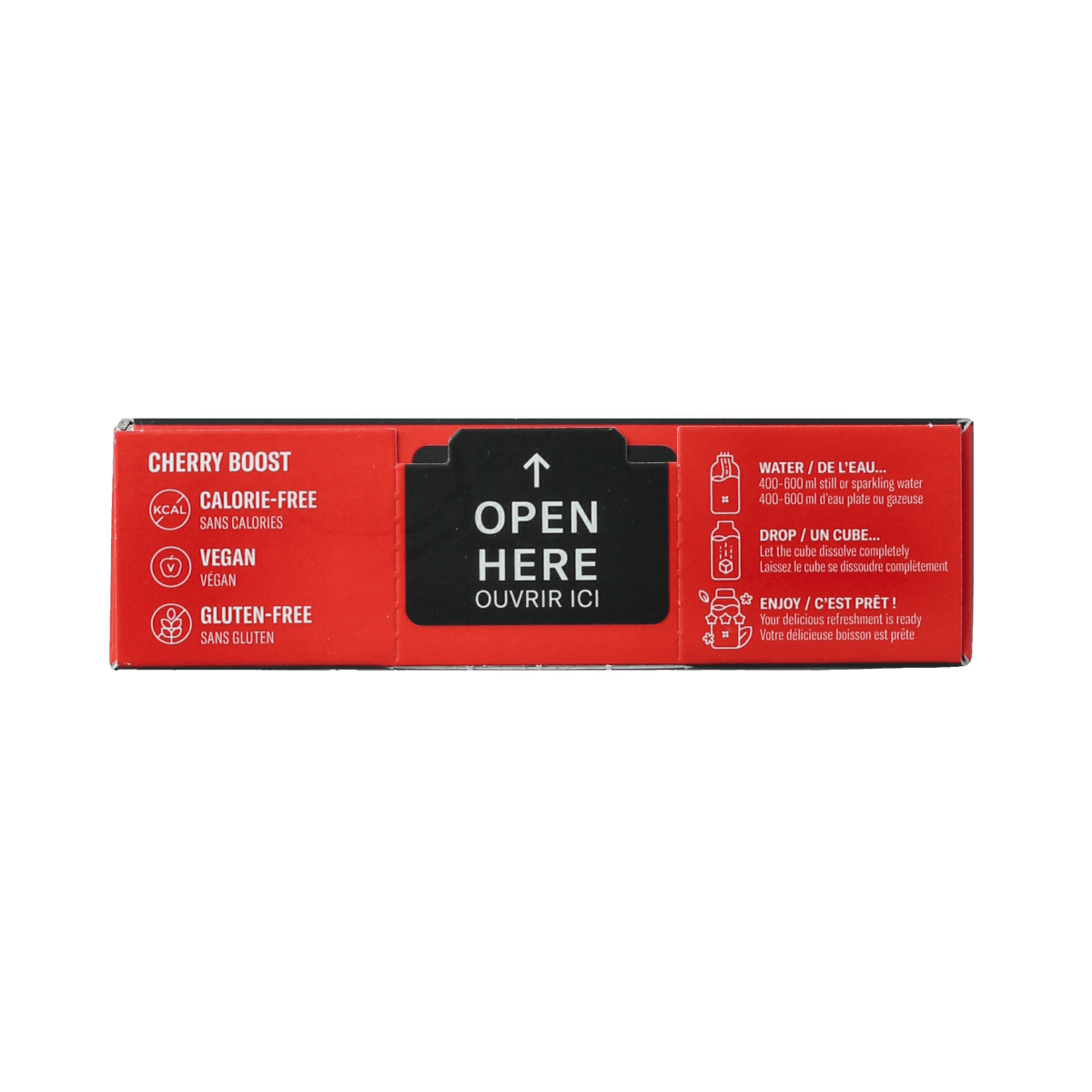 Waterdrop Microenergy Cherry Boost drink tablets in a pack of 12, designed for flavored water enhancement and energy boost.