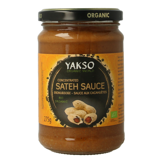 Yakso Sauzen en Smaakmakers 275 Gram Yakso Satesaus bio 275 Gram