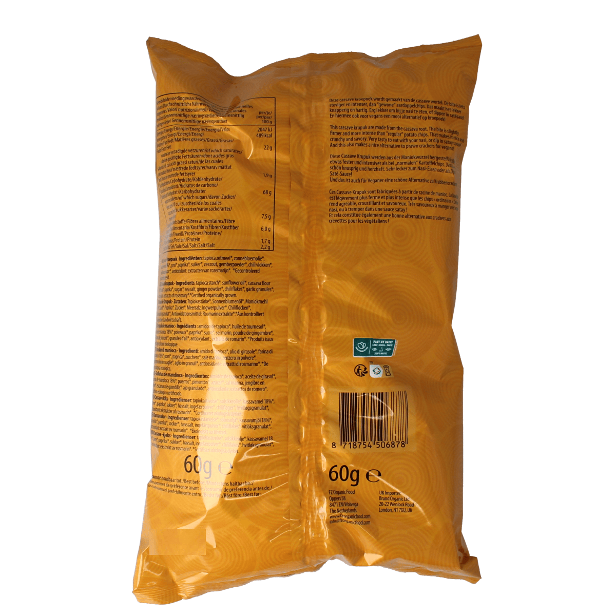 Yakso Snacks en Tussendoortjes 75.00 Gram Yakso Cassave krupuk bio 75.00 Gram