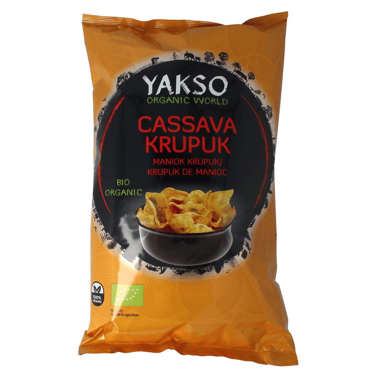 Yakso Snacks en Tussendoortjes 75.00 Gram Yakso Cassave krupuk bio 75.00 Gram