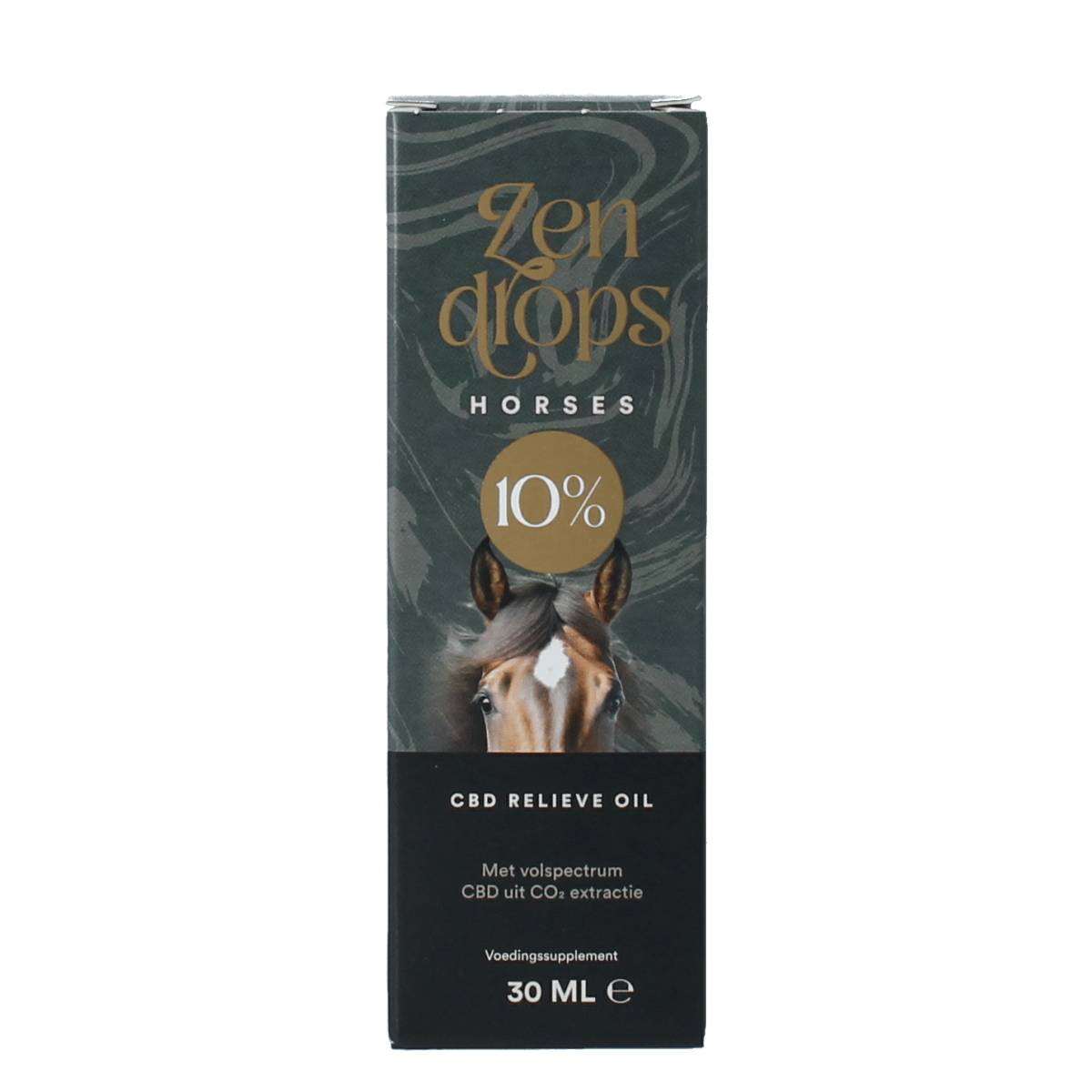 Zendrops CBD olie voor paarden, 10% hennepzaadolie, 30 ml voedingssupplement voor dieren, met pipet voor toediening