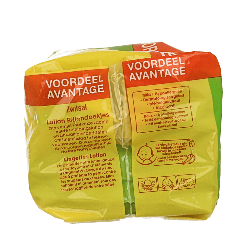Zwitsal Luiers en Doekjes 2 Stuks Zwitsal Billendoekjes met lotion 65 stuks 2 Stuks